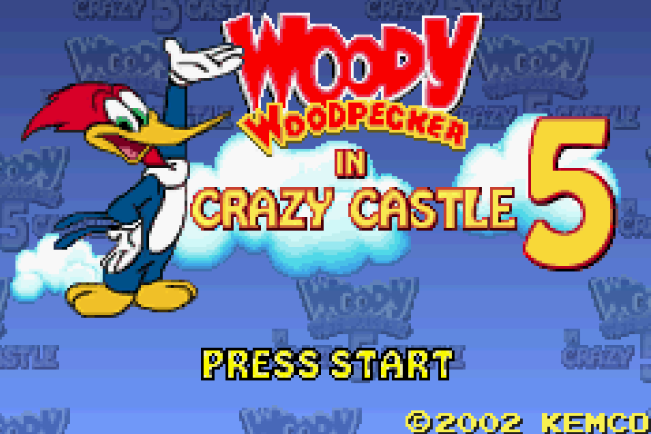 Woody Woodpecker in Crazy Castle 5 Title Screen